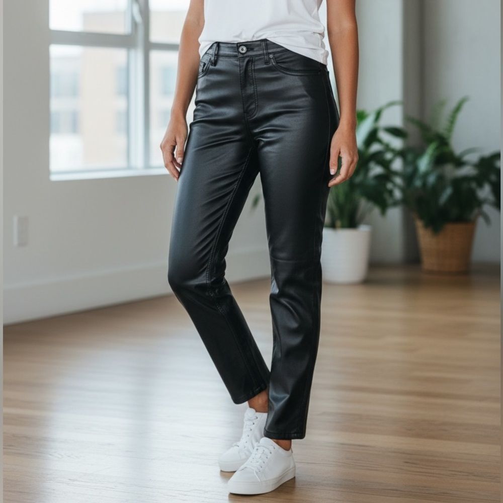 Abercrombie & Fitch High-Rise Skinny Faux Leather Pants